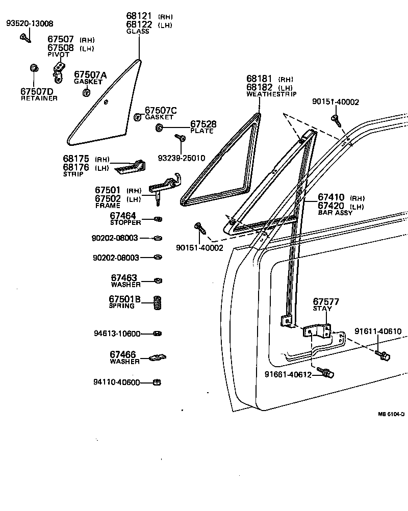  HILUX |  FRONT DOOR VENTILATOR WINDOW