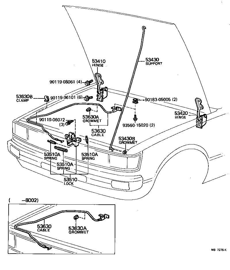  CARINA |  HOOD LOCK HINGE