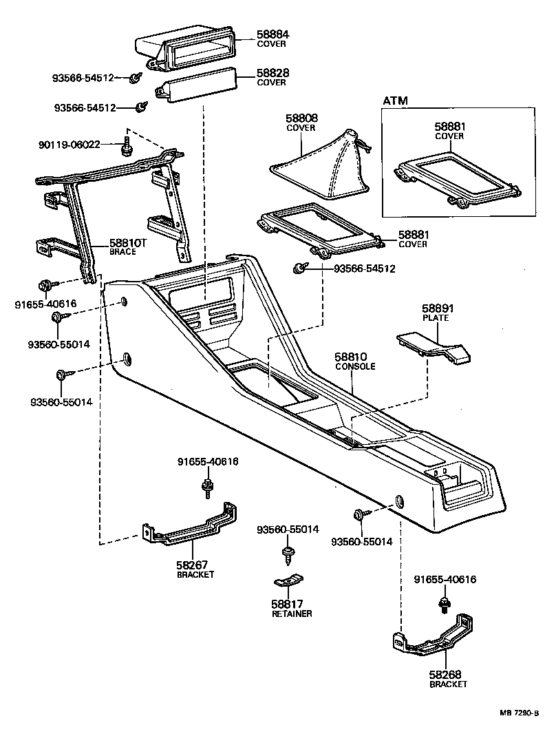  CARINA |  CONSOLE BOX BRACKET