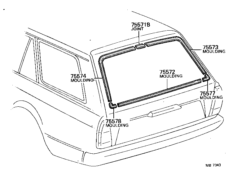  CARINA |  REAR MOULDING