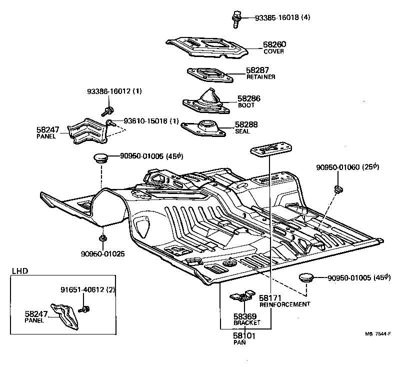  CARINA |  FLOOR PAN LOWER BACK PANEL