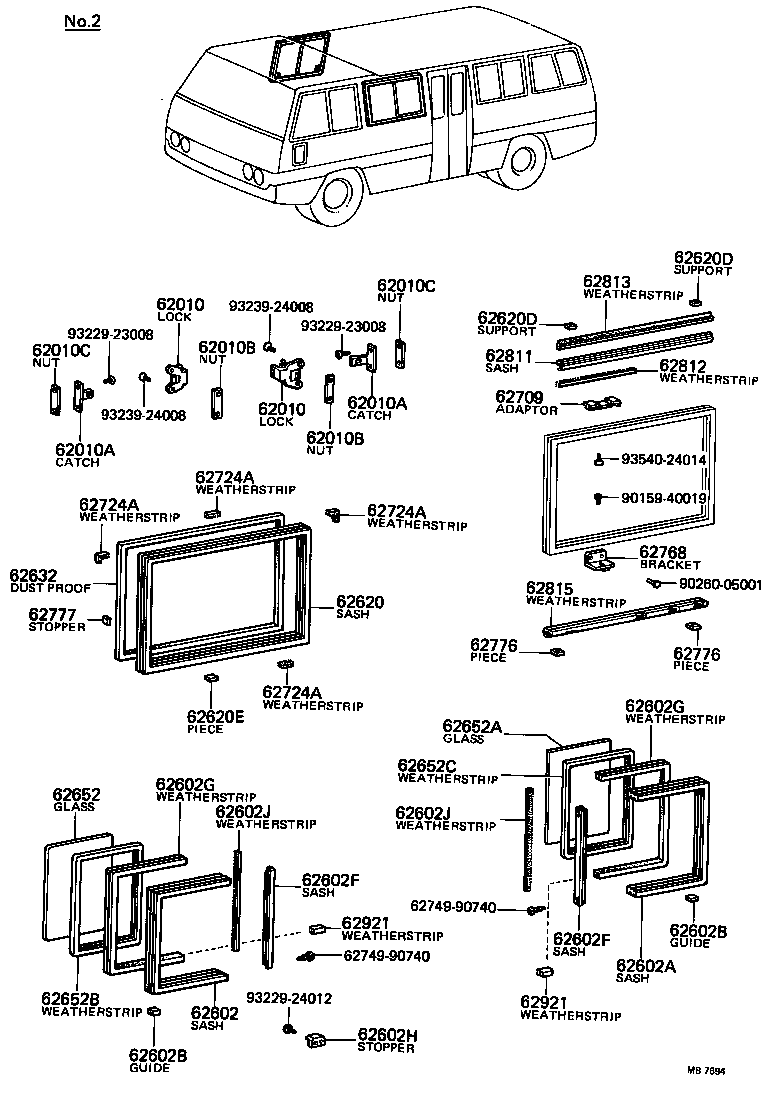  COASTER |  SIDE WINDOW