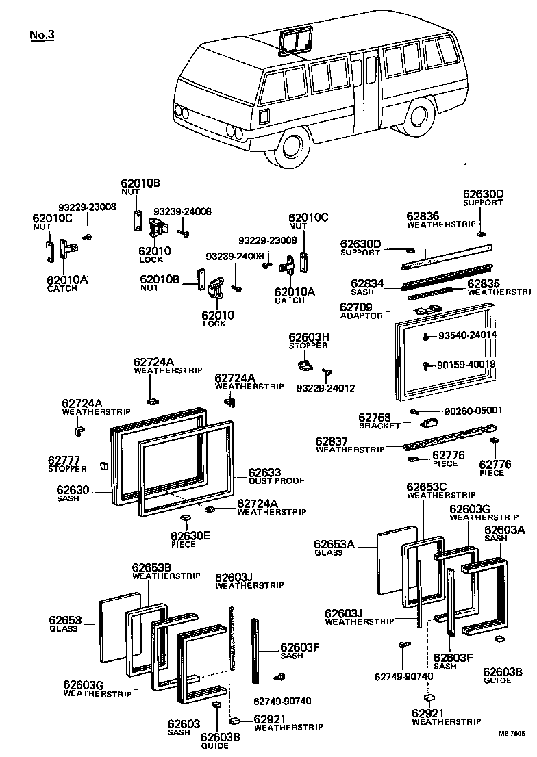  COASTER |  SIDE WINDOW