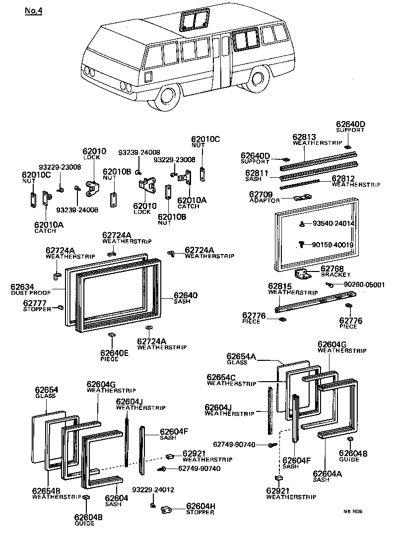  COASTER |  SIDE WINDOW