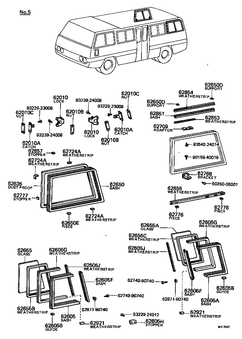  COASTER |  SIDE WINDOW