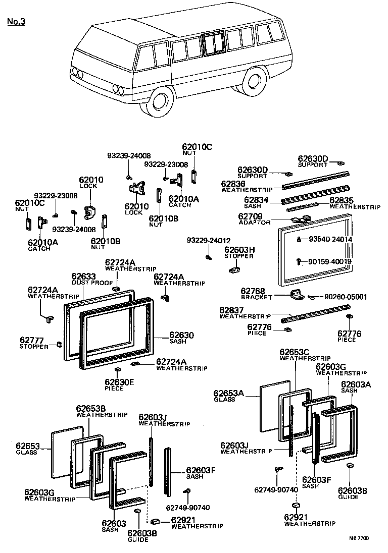  COASTER |  SIDE WINDOW