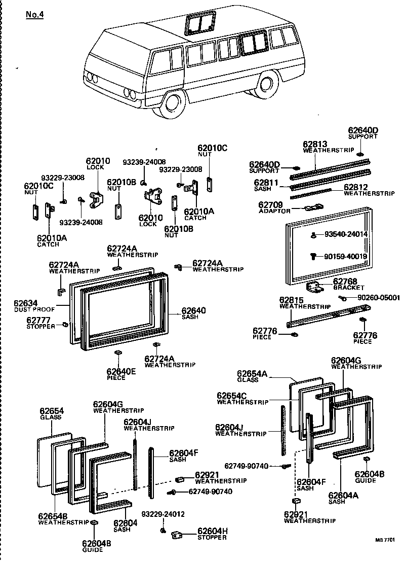  COASTER |  SIDE WINDOW