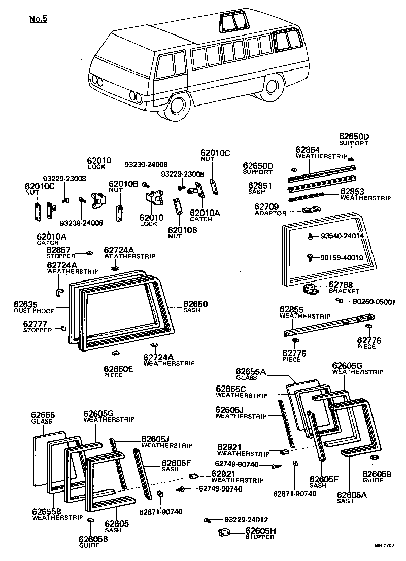  COASTER |  SIDE WINDOW