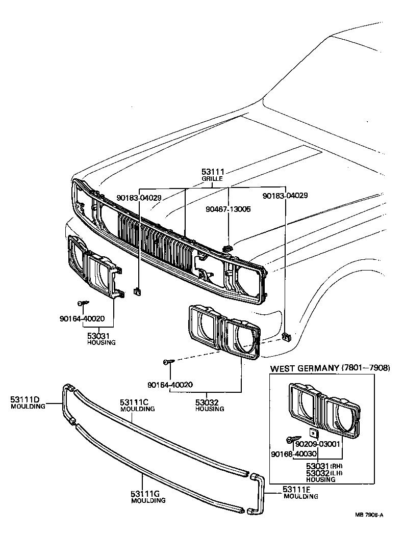  CARINA |  RADIATOR GRILLE