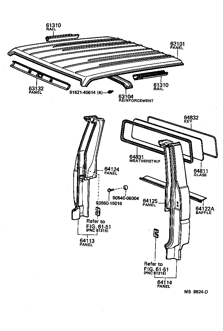  TOYOACE |  ROOF PANEL BACK PANEL