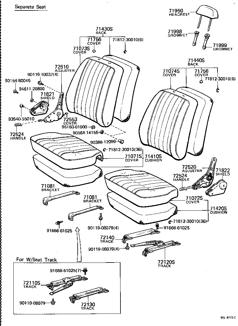  LAND CRUISER 40 |  SEAT SEAT TRACK