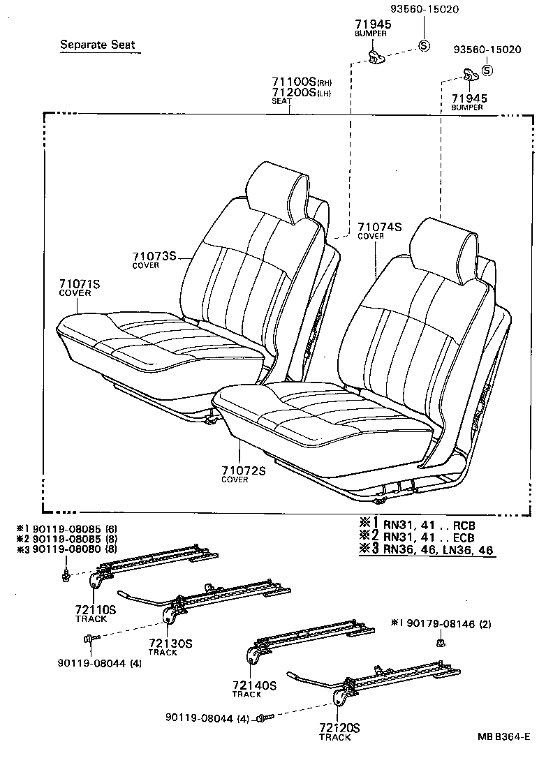 HILUX |  SEAT SEAT TRACK