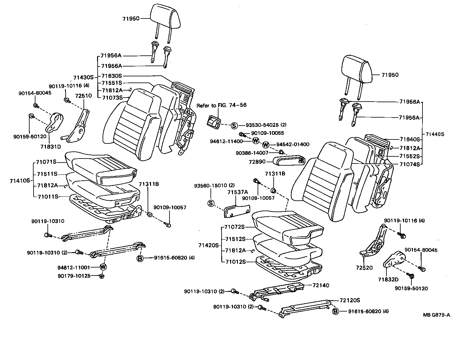  MODEL F |  SEAT SEAT TRACK