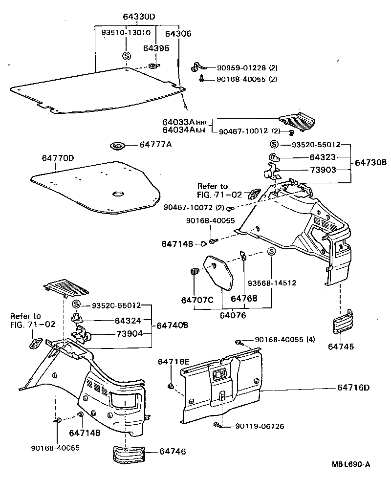  CELICA |  DECK BOARD DECK TRIM COVER