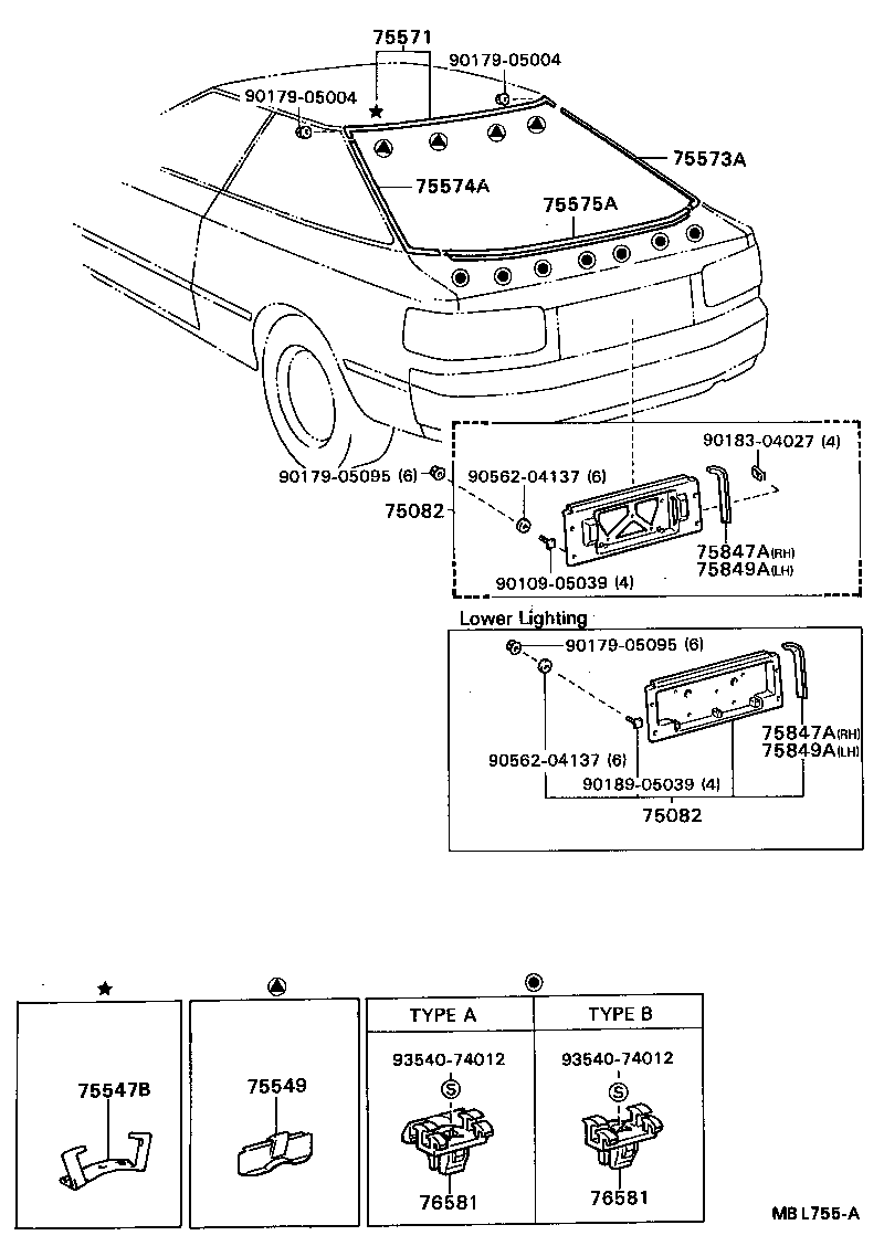  CELICA |  REAR MOULDING