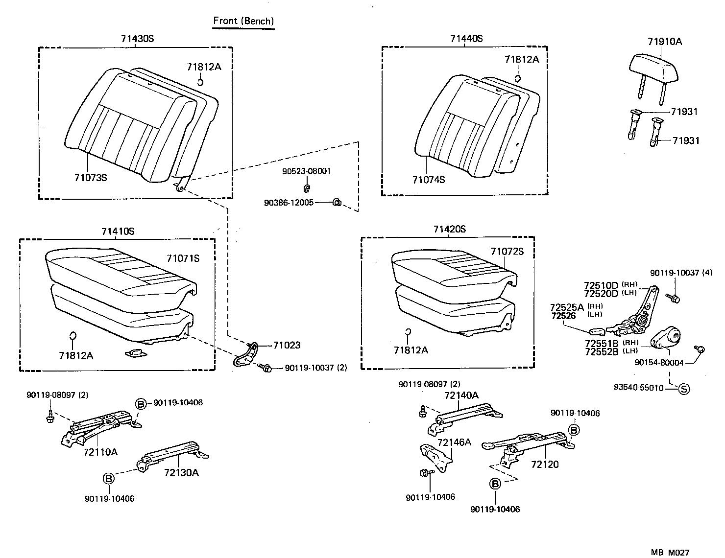  LAND CRUISER 60 62 |  SEAT SEAT TRACK