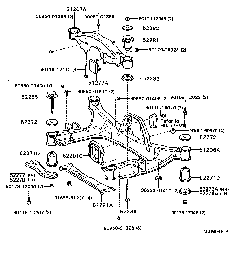  CELICA |  SUSPENSION CROSSMEMBER UNDER COVER