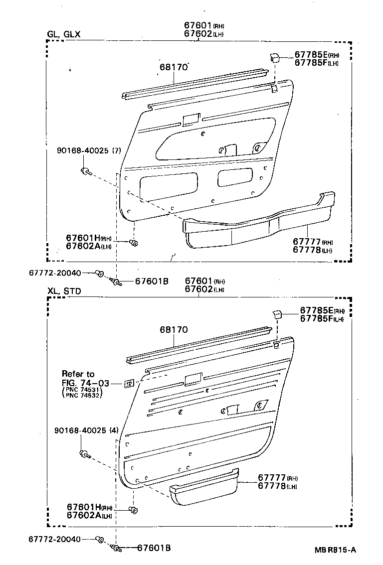  CRESSIDA WAGON |  FRONT DOOR PANEL GLASS