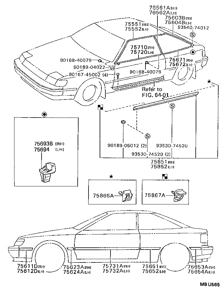  CELICA |  SIDE MOULDING