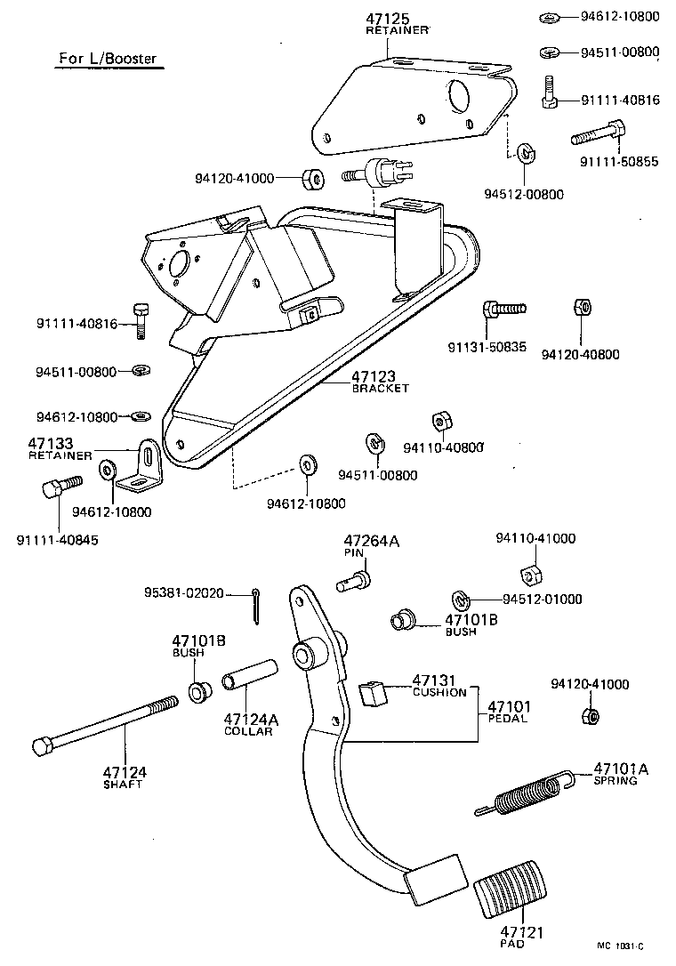  LITEACE |  BRAKE PEDAL BRACKET