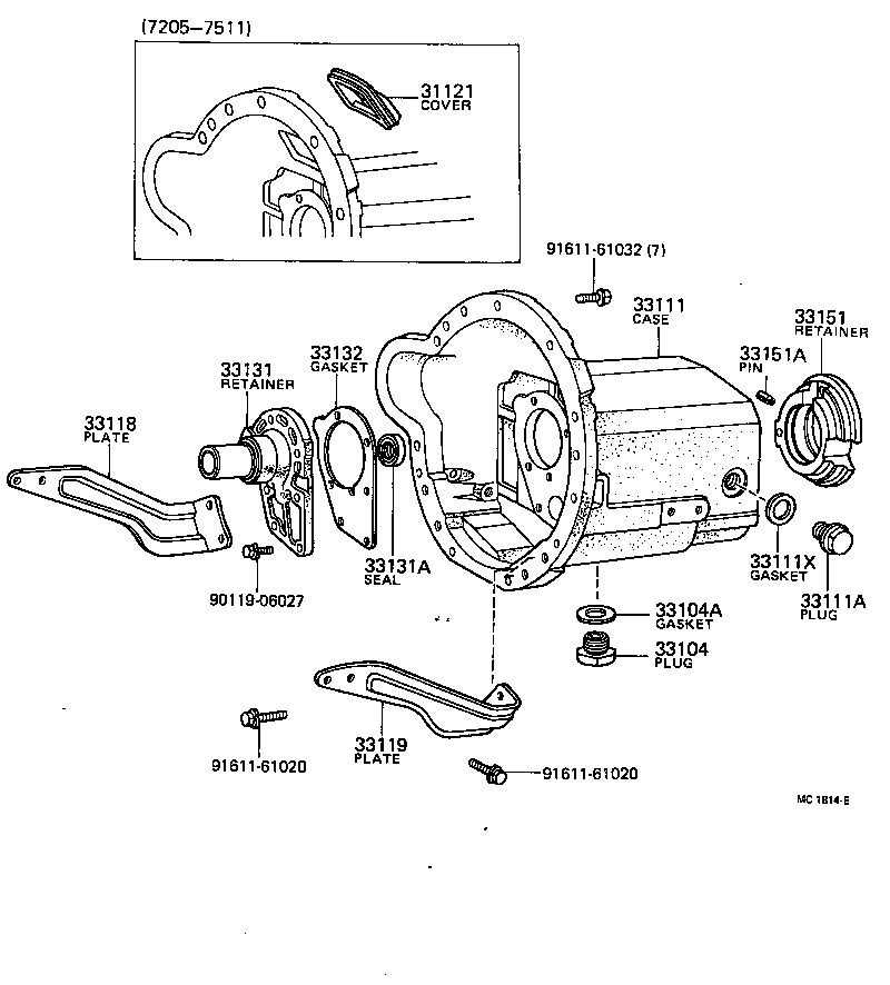  HILUX |  CLUTCH HOUSING TRANSMISSION CASE MTM