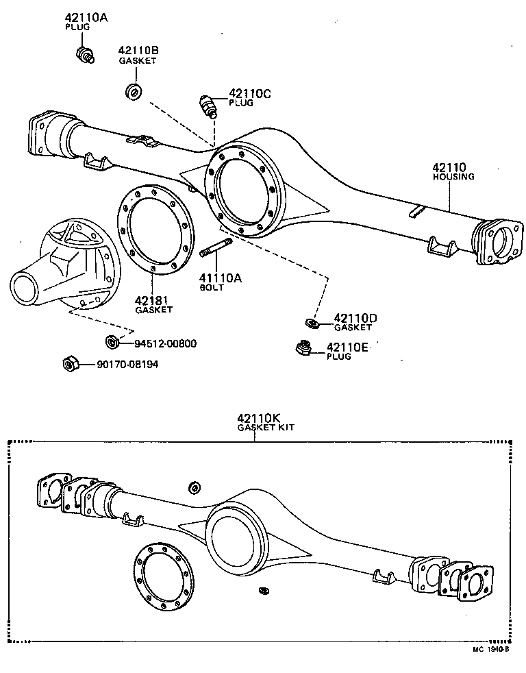  LITEACE |  REAR AXLE HOUSING DIFFERENTIAL