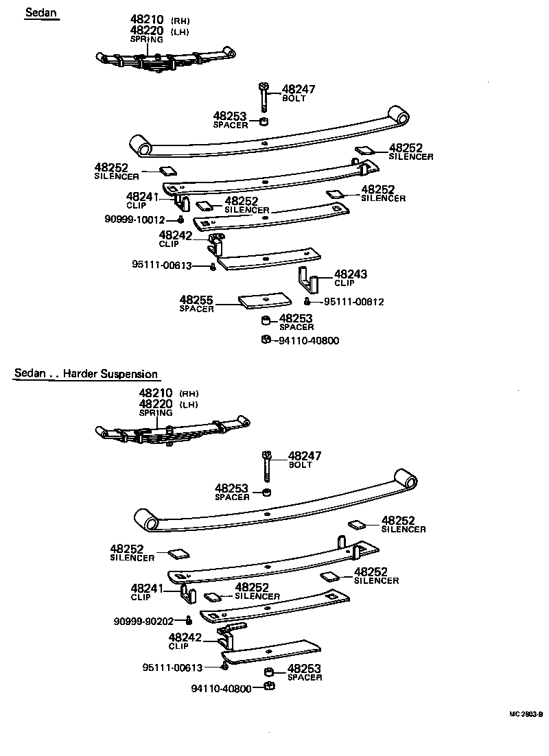  TOYOTA1000 |  REAR SPRING SHOCK ABSORBER