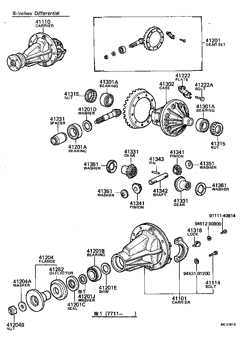  HILUX |  REAR AXLE HOUSING DIFFERENTIAL