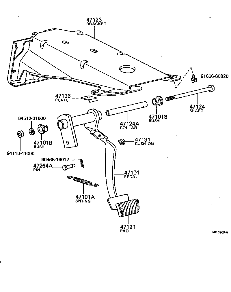  HILUX |  BRAKE PEDAL BRACKET