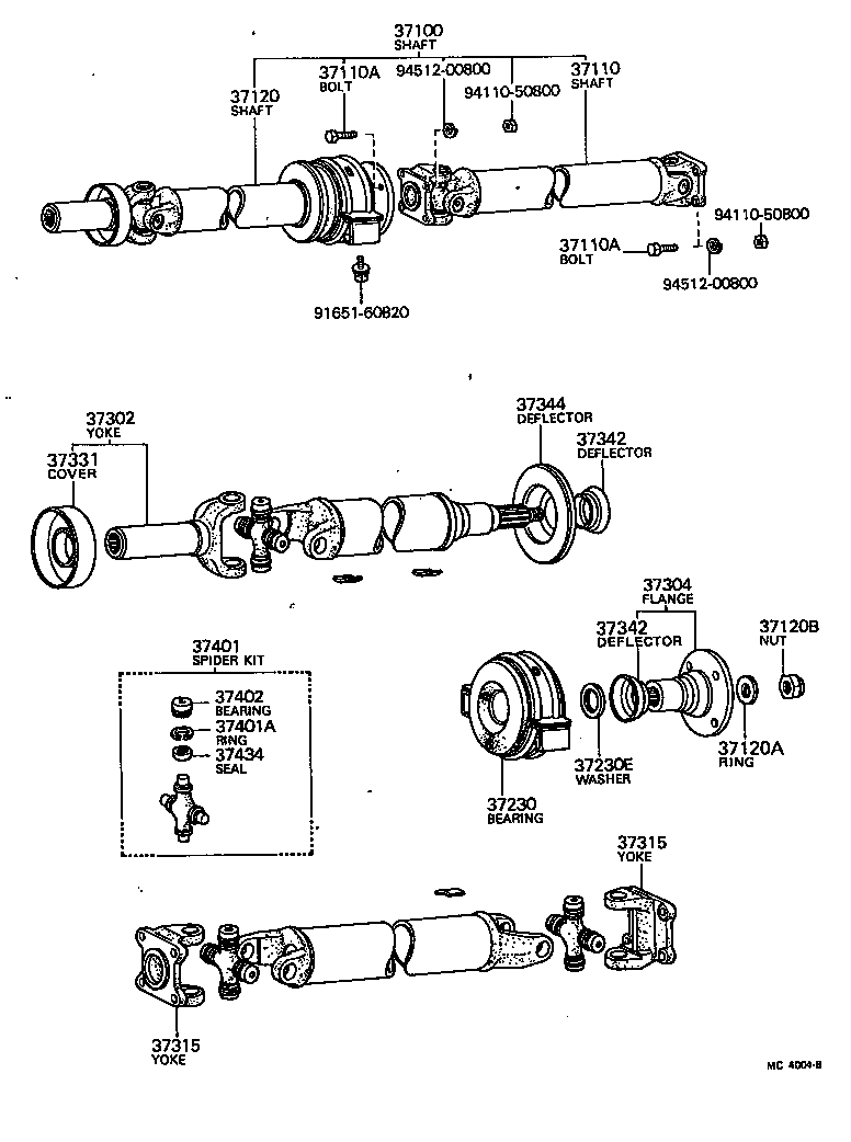  HILUX |  PROPELLER SHAFT UNIVERSAL JOINT