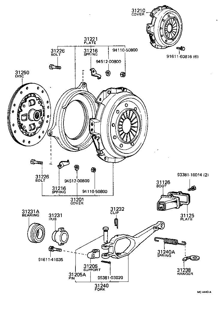  LITEACE |  CLUTCH RELEASE FORK