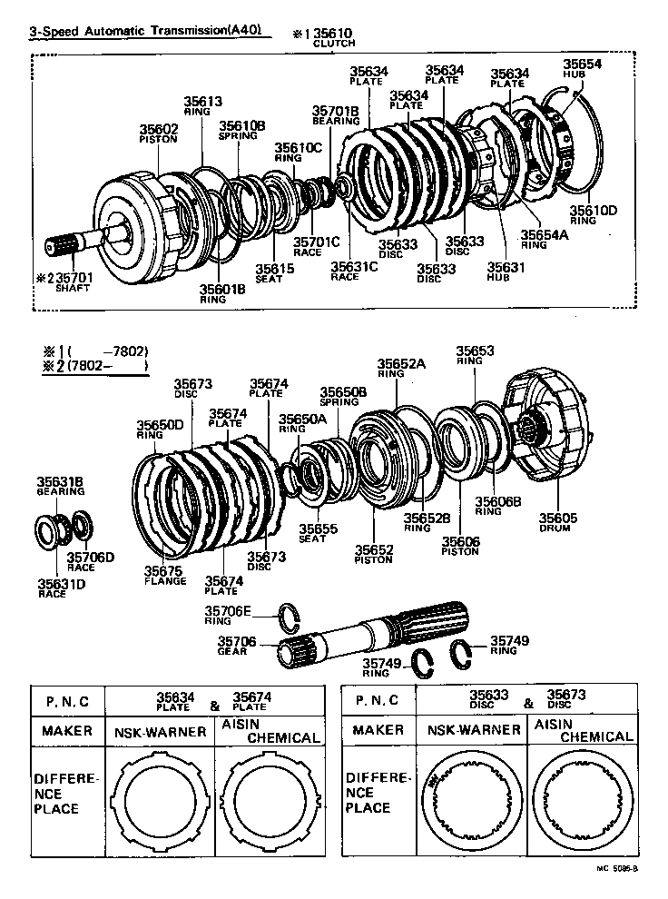  CARINA |  BRAKE BAND MULTIPLE DISC CLUTCH ATM