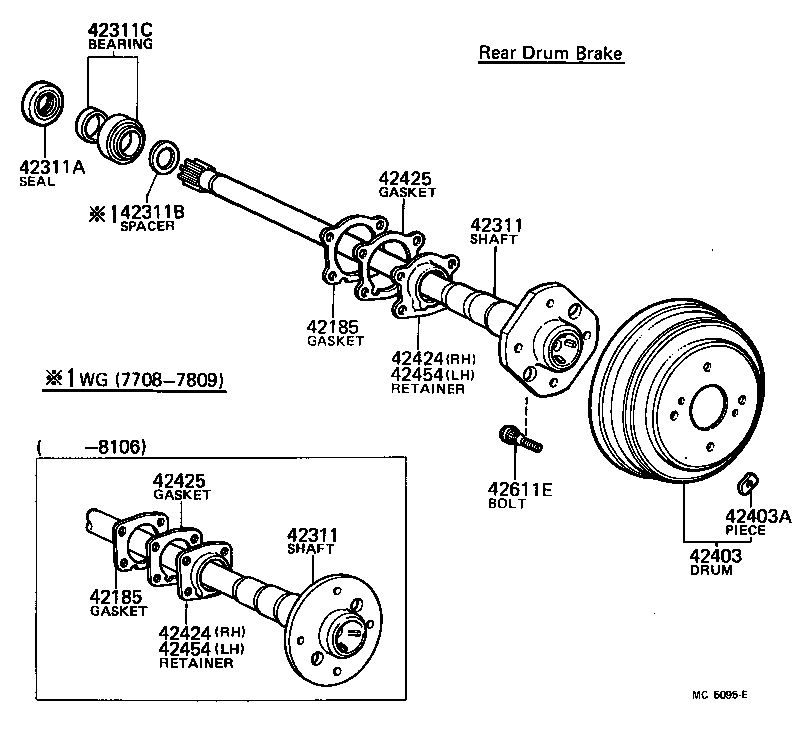  CARINA |  REAR AXLE SHAFT HUB