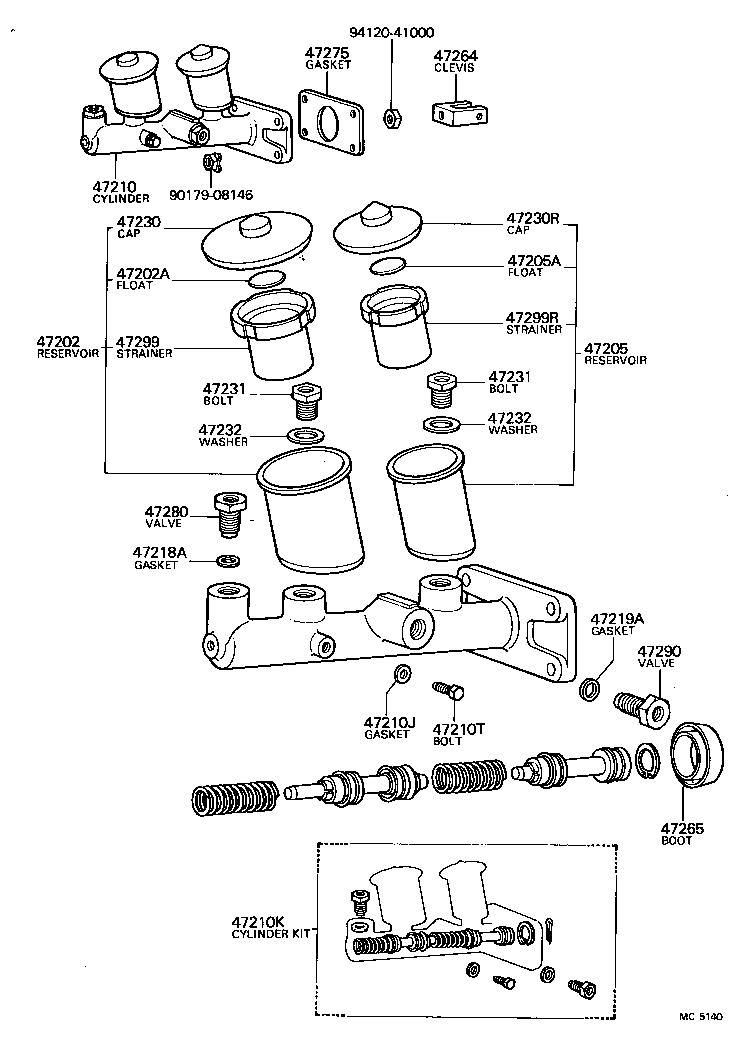  CARINA |  BRAKE MASTER CYLINDER