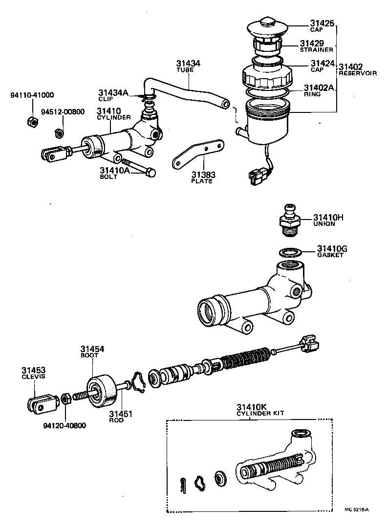  COASTER |  CLUTCH MASTER CYLINDER