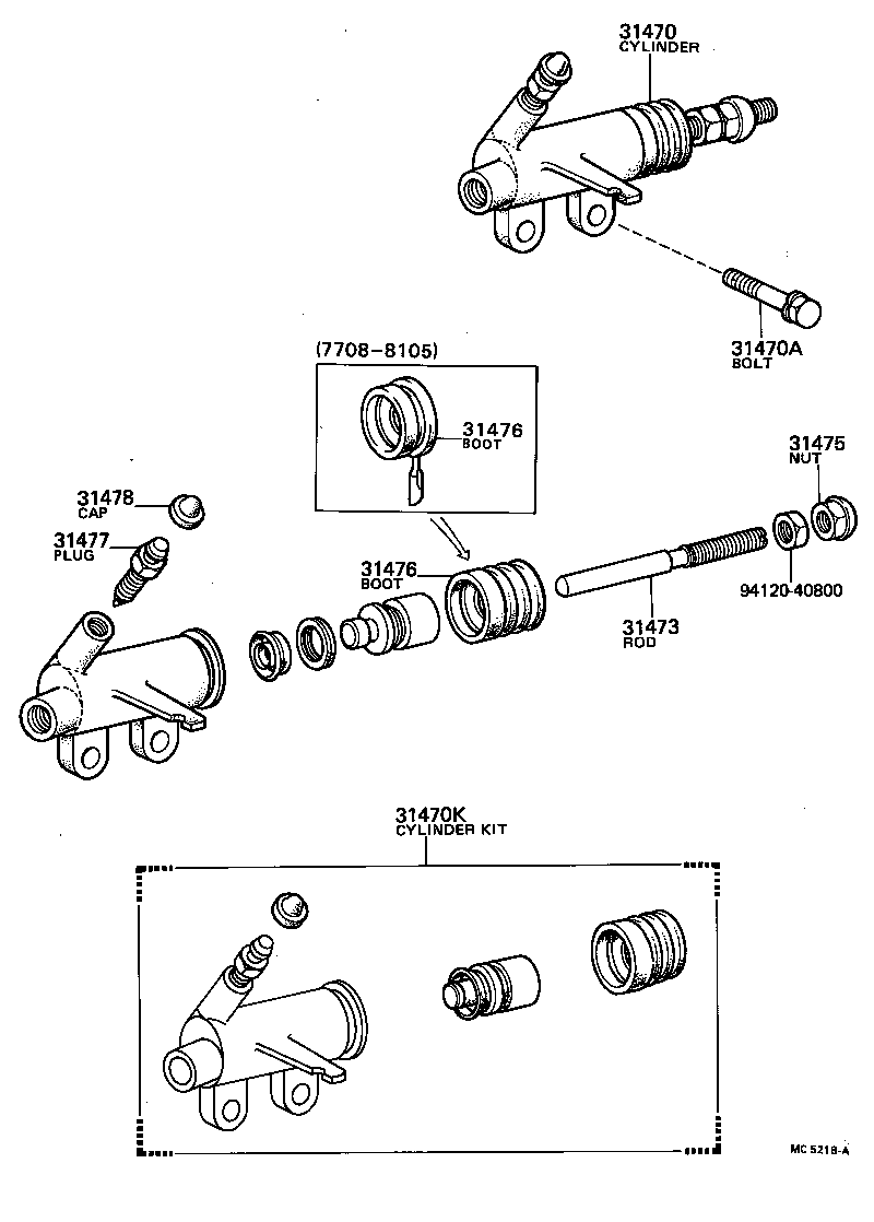  COASTER |  CLUTCH RELEASE CYLINDER