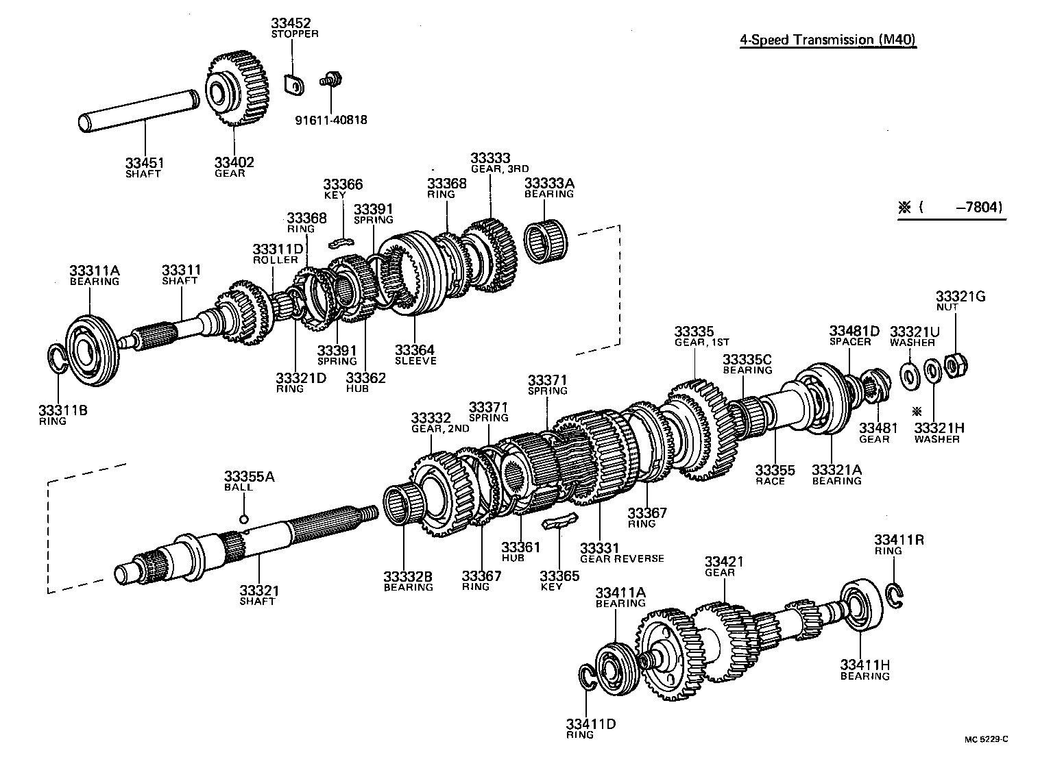  COASTER |  TRANSMISSION GEAR MTM