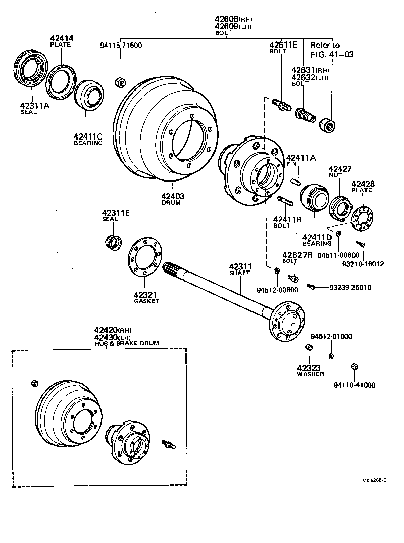  COASTER |  REAR AXLE SHAFT HUB