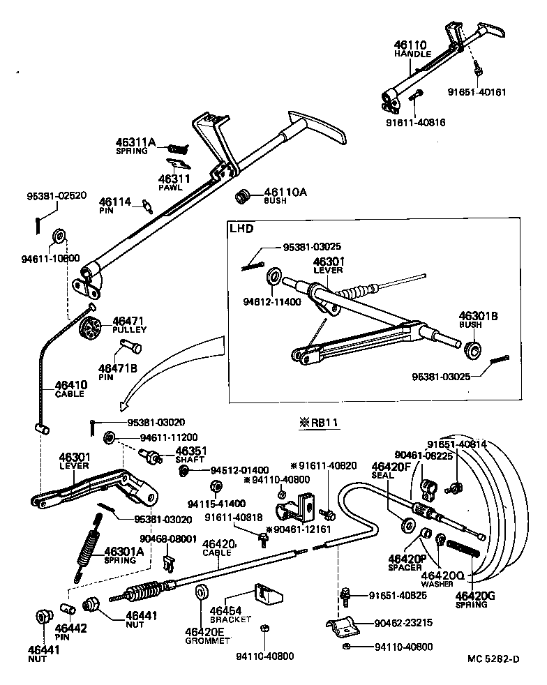  COASTER |  PARKING BRAKE CABLE