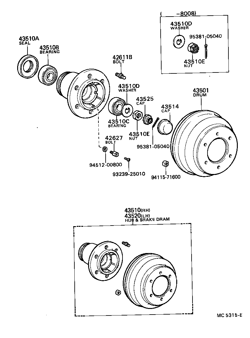  COASTER |  FRONT AXLE HUB