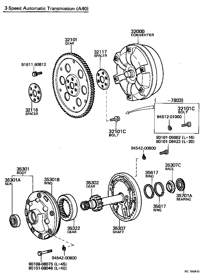  CARINA |  TORQUE CONVERTER FRONT OIL PUMP CHAIN ATM