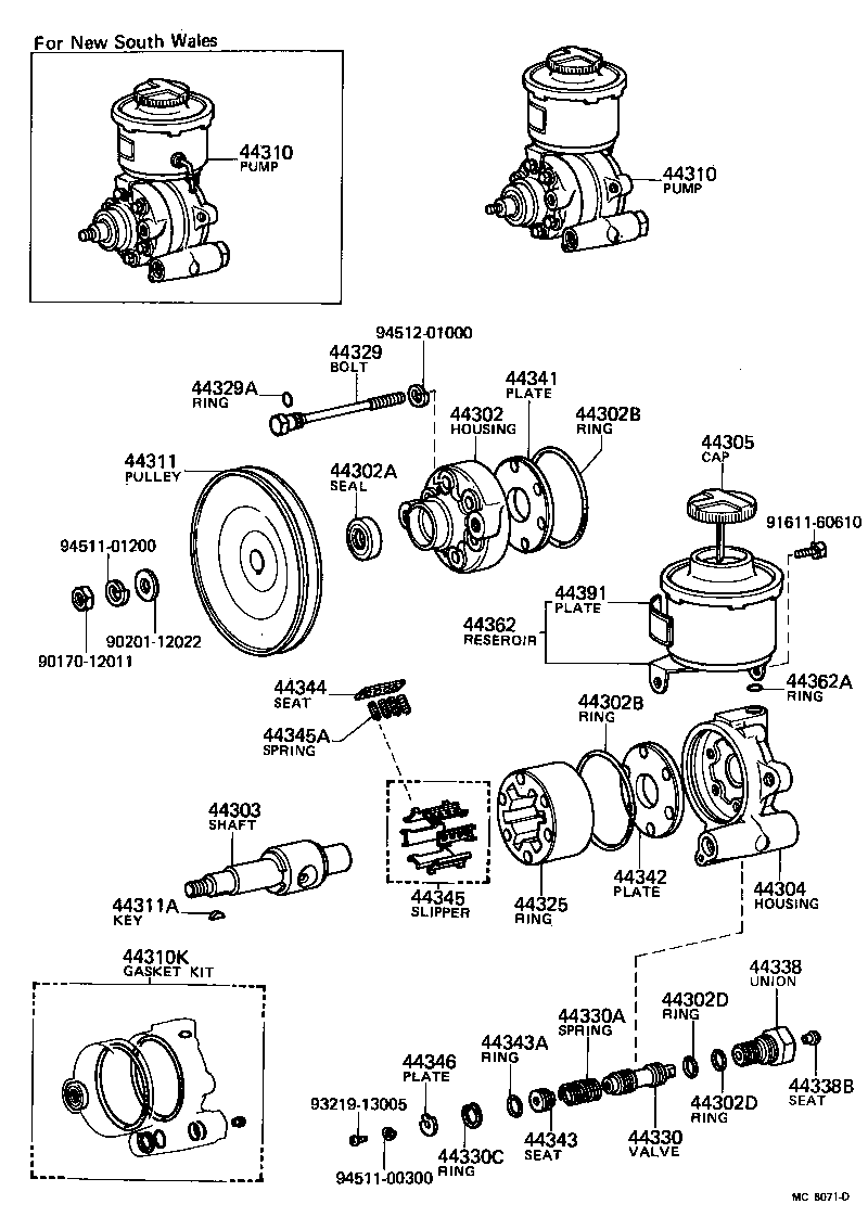  LAND CRUISER 40 |  VANE PUMP RESERVOIR POWER STEERING