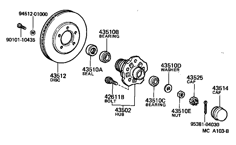  CROWN |  FRONT AXLE HUB