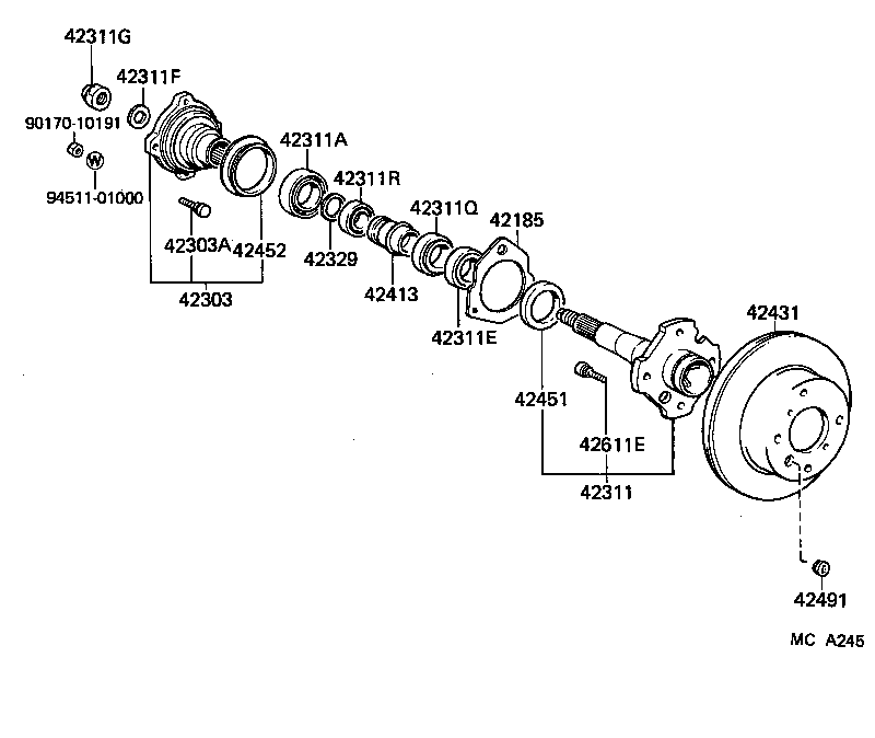  CROWN |  REAR AXLE SHAFT HUB