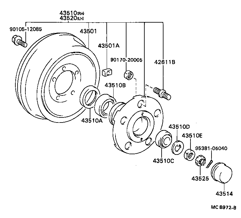  DYNA |  FRONT AXLE HUB