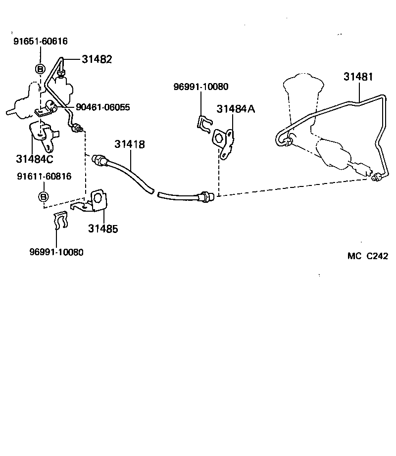  CELICA |  CLUTCH PEDAL FLEXIBLE HOSE