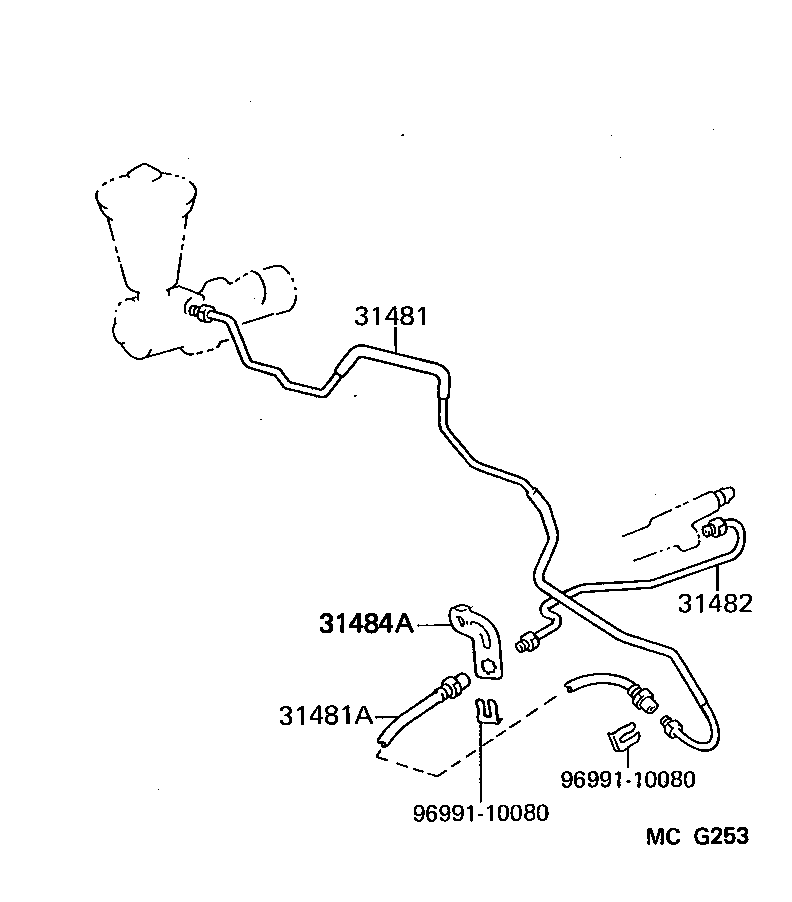  SUPRA |  CLUTCH PEDAL FLEXIBLE HOSE