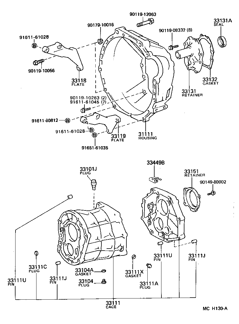  LITEACE VAN WAGON |  CLUTCH HOUSING TRANSMISSION CASE MTM