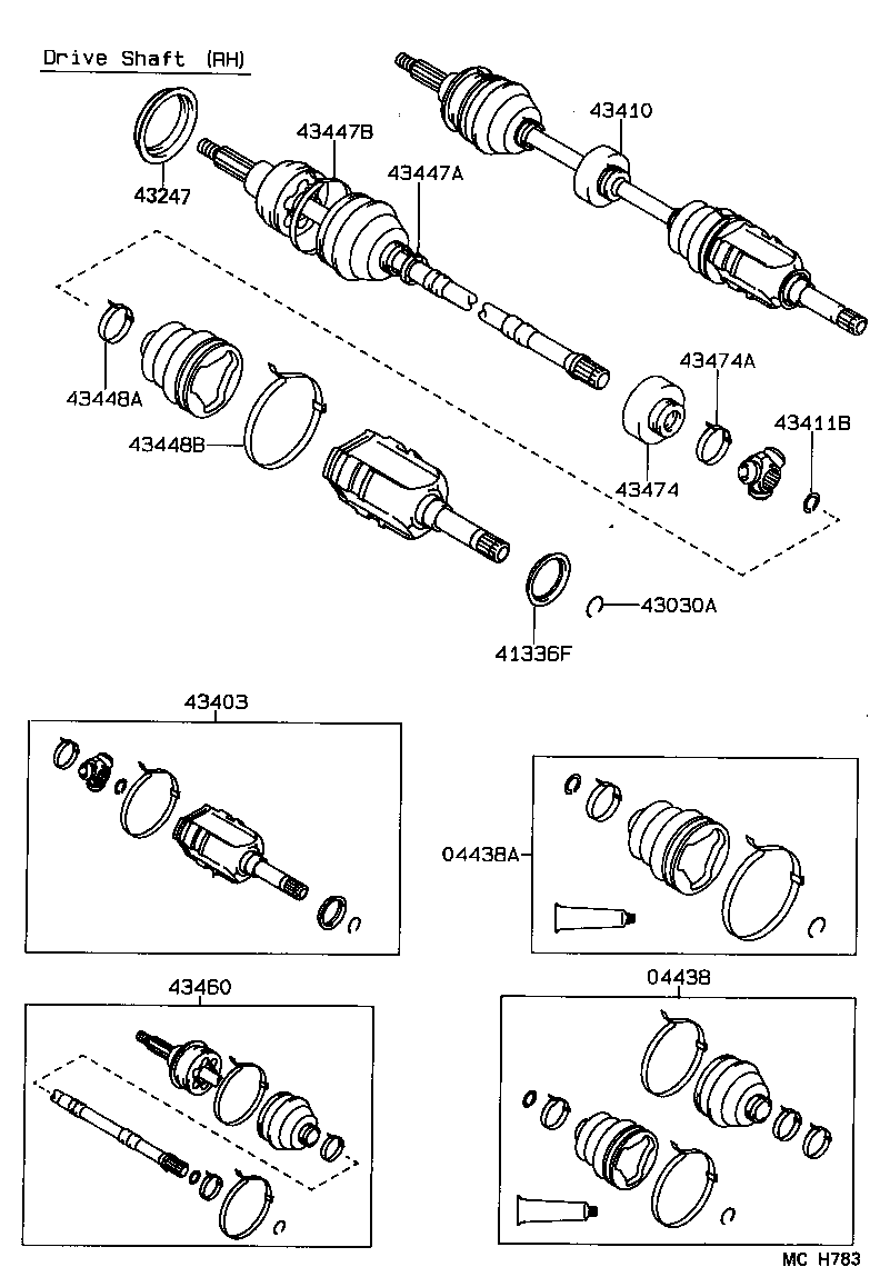  COROLLA CP |  FRONT DRIVE SHAFT