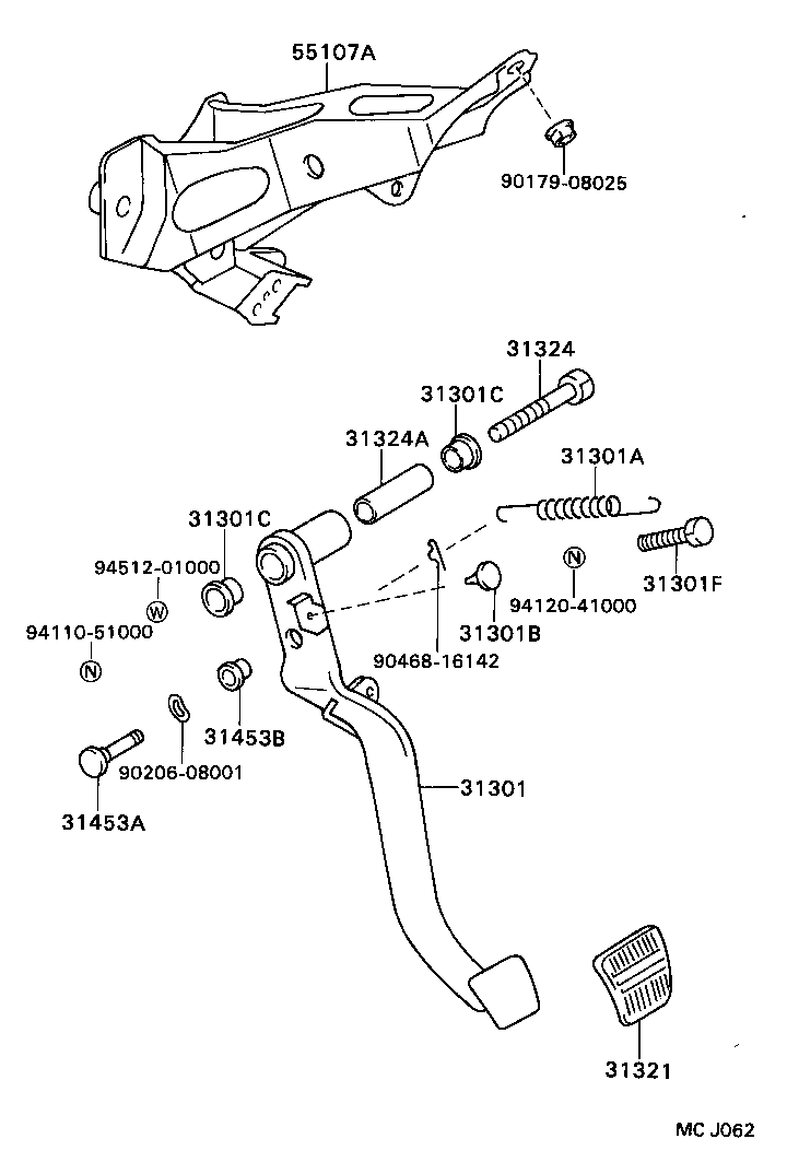  CELICA |  CLUTCH PEDAL FLEXIBLE HOSE